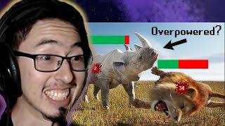 Group Reaction to Are Rhinos OP | Tier Zoo REACTION!!