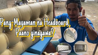DIY Upholstered Headboard. Paano gawin ang upholstered headboard nang walang tahi? Step by step.