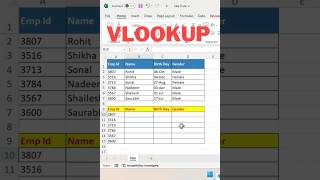 Excel VLOOKUP with COLUMN Function #excel #exceltraining #exceltips #excelinhindi