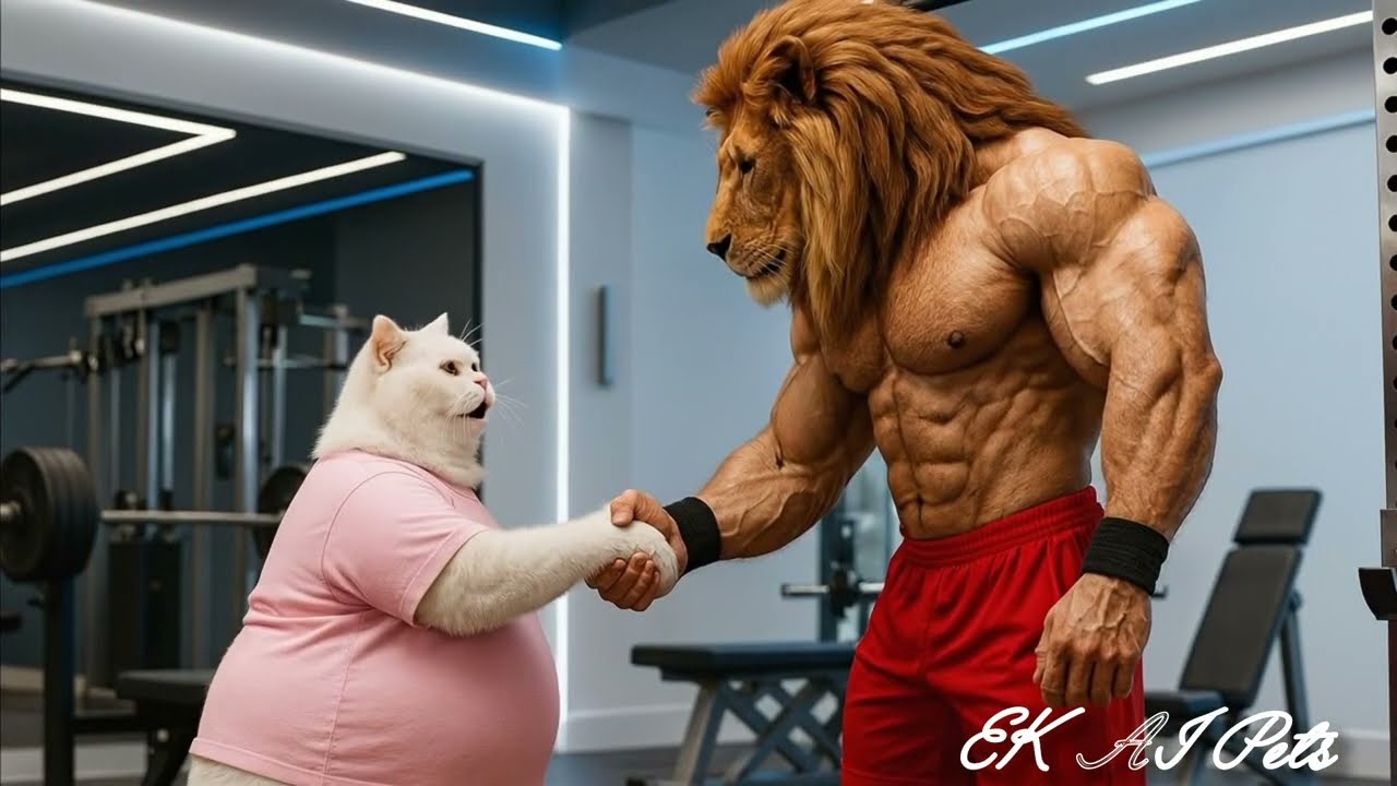 From Fat to Fierce: A Cat’s Journey to Becoming the Best Bodybuilder! 🐱💪