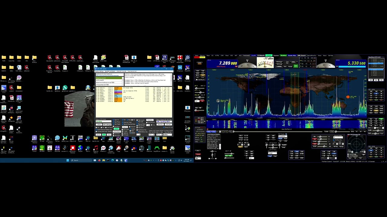 PowerSDR ke9ns FM Data, DX Spotter, VFO Lock, Up-Time clock - YouTube
