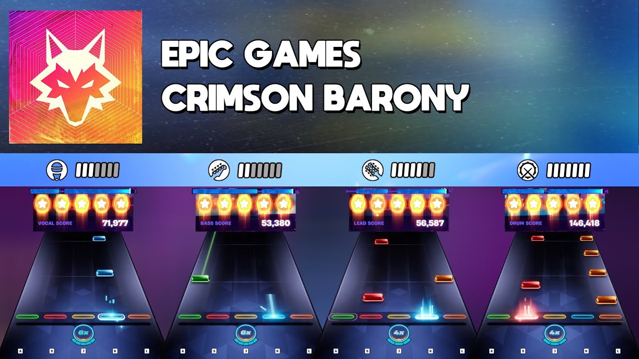 [Fortnite Festival] Epic Games - Crimson Barony || All Instruments Expert Flawless