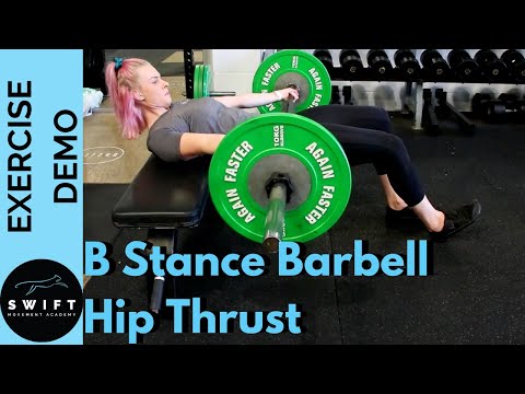 How To Do a B Stance Barbell Hip Thruster