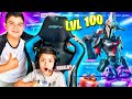 LE REGALO EL PASE DE BATALLA  AL 100 A MI HERMANO SI GANA LA PARTIDA!!! EN FORTNITE