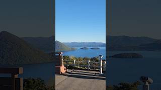 Beautiful view of Lake Toya-Hokkaido #travel #hokkaidojapan #japan #shorts #lake