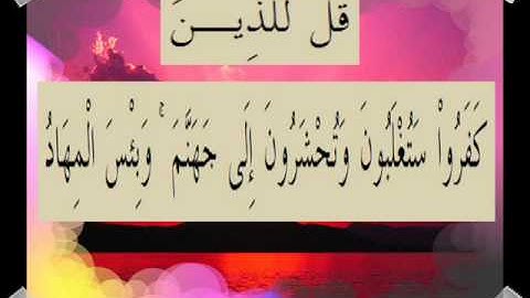 القرآن الكريم سورة آل عمران الأية 12