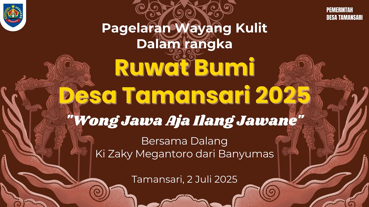 LIVE Pagelaran Wayang dalam rangka Ruwat Bumi Desa Tamansari 2025