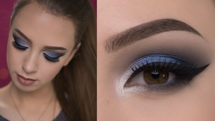 Soft Blue Smokey Eye Makeup Tutorial
