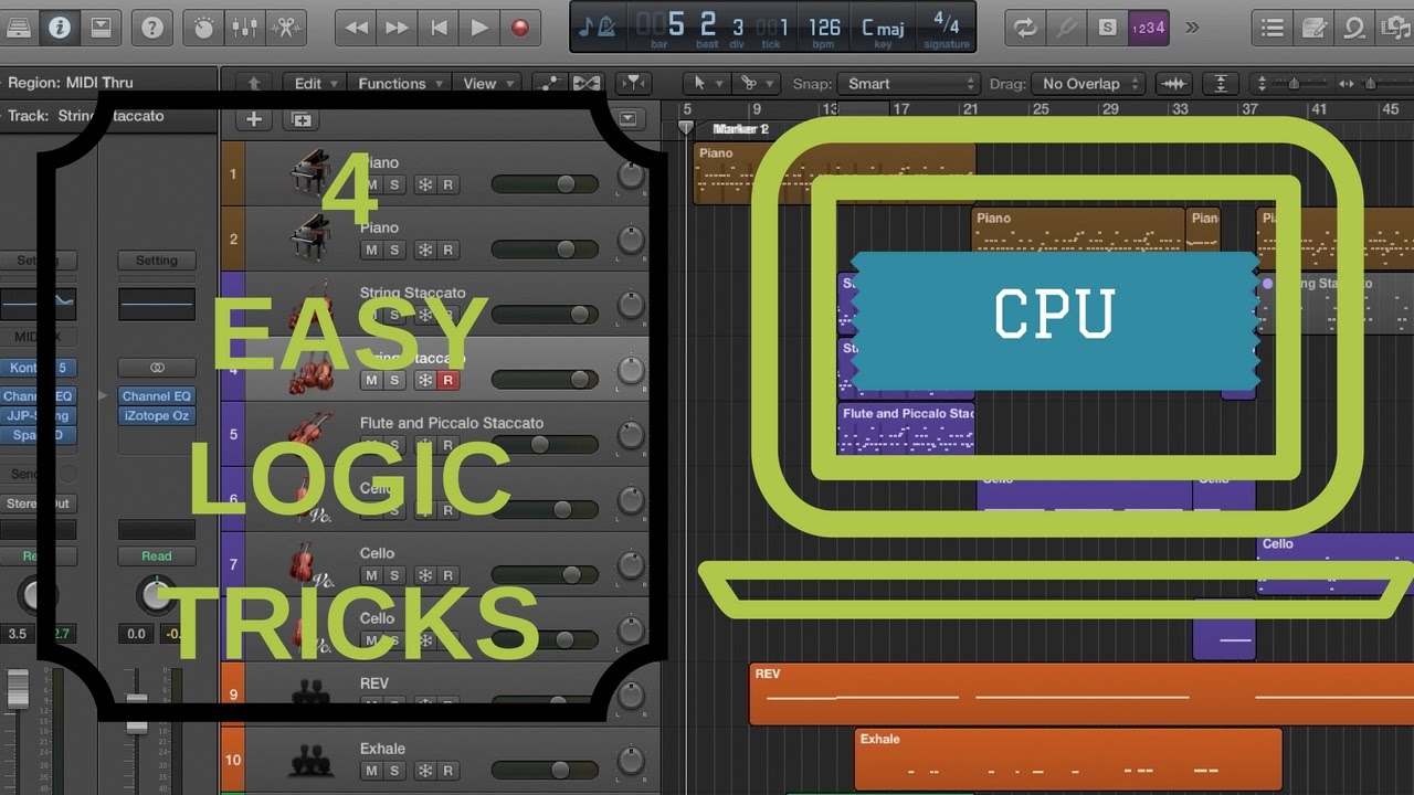 4 Easy ways to help save CPU in Logic Pro X YouTube