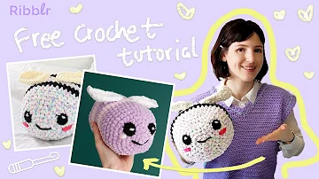 FREE Crochet tutorial: How to crochet a Chunky Bee! Free Pattern @ Ribblr #crochetpattern #chunkybee