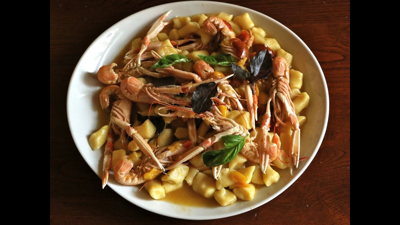 Pasta Grannies make gnocchi with scampi YouTube