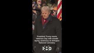 President Trump marks Veterans Day with wreath laying ceremony at Arlington National Cemetery