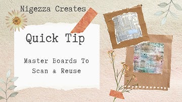 Quick Tip Making Master Boards To Scan & Reuse