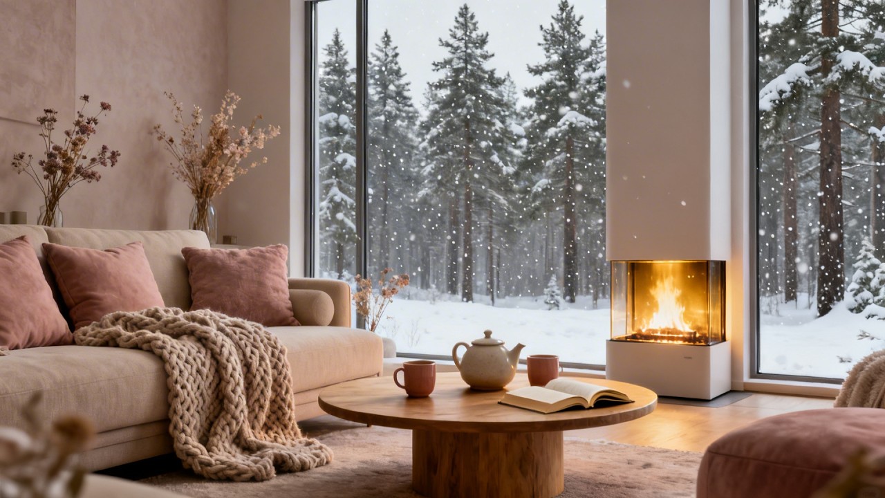 Winter Cabin Ambience ❄️ Soft Piano & Fireplace Sounds for Deep Sleep and Relaxation 7