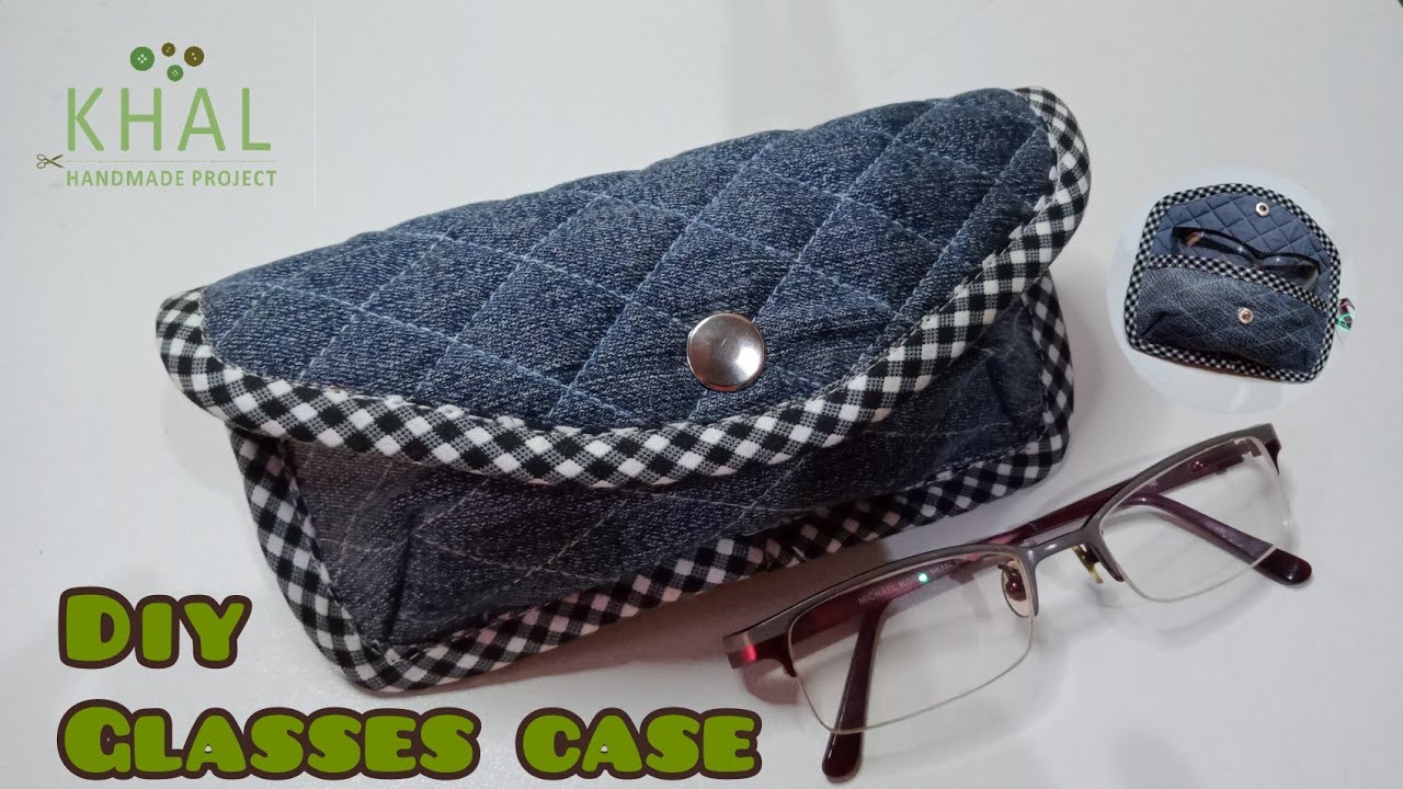 DIY glasses pouch from old jeans | Glasses case Sewing Tutorial & Pattern (KhAL Handmade Project)