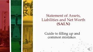 Statement of Assets, Liabilities and Net Worth