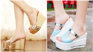 new design and ideas for women of wedge heel slippers design  2020 screenshot 5