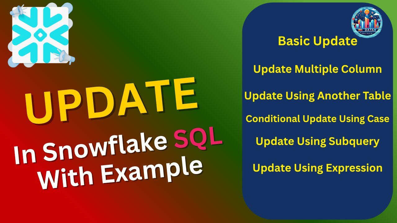 UPDATE Statement in Snowflake | Complete Tutorial with Examples ...
