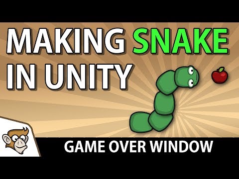 Making Snake in Unity: Game Over Window (Unity Tutorial for Beginners)