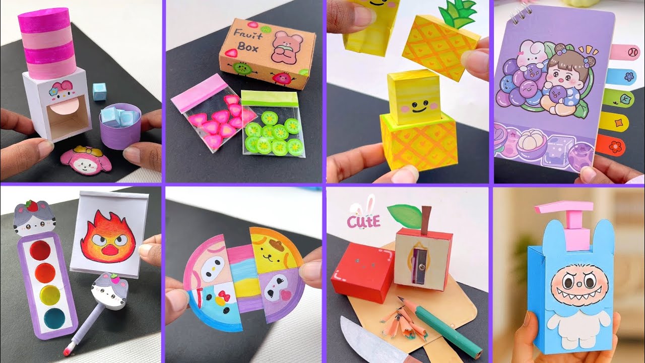Easy Craft Ideas / school craft ideas / how to make paper art and craft / mini stationery items