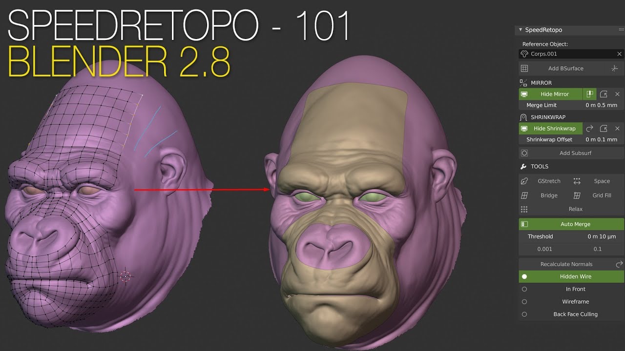 Speed Retopo Blenderでラインを描くと面を自動で張ってくれるリトポロジー用無料アドオン 3dcg最新情報サイト Modeling Happy