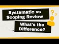 Systematic vs Scoping Review: What's the Difference?