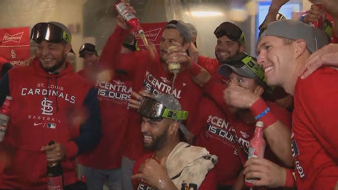 Watch the Cardinals celebrate clinching a Wild Card spot and their 17th win  in a row 