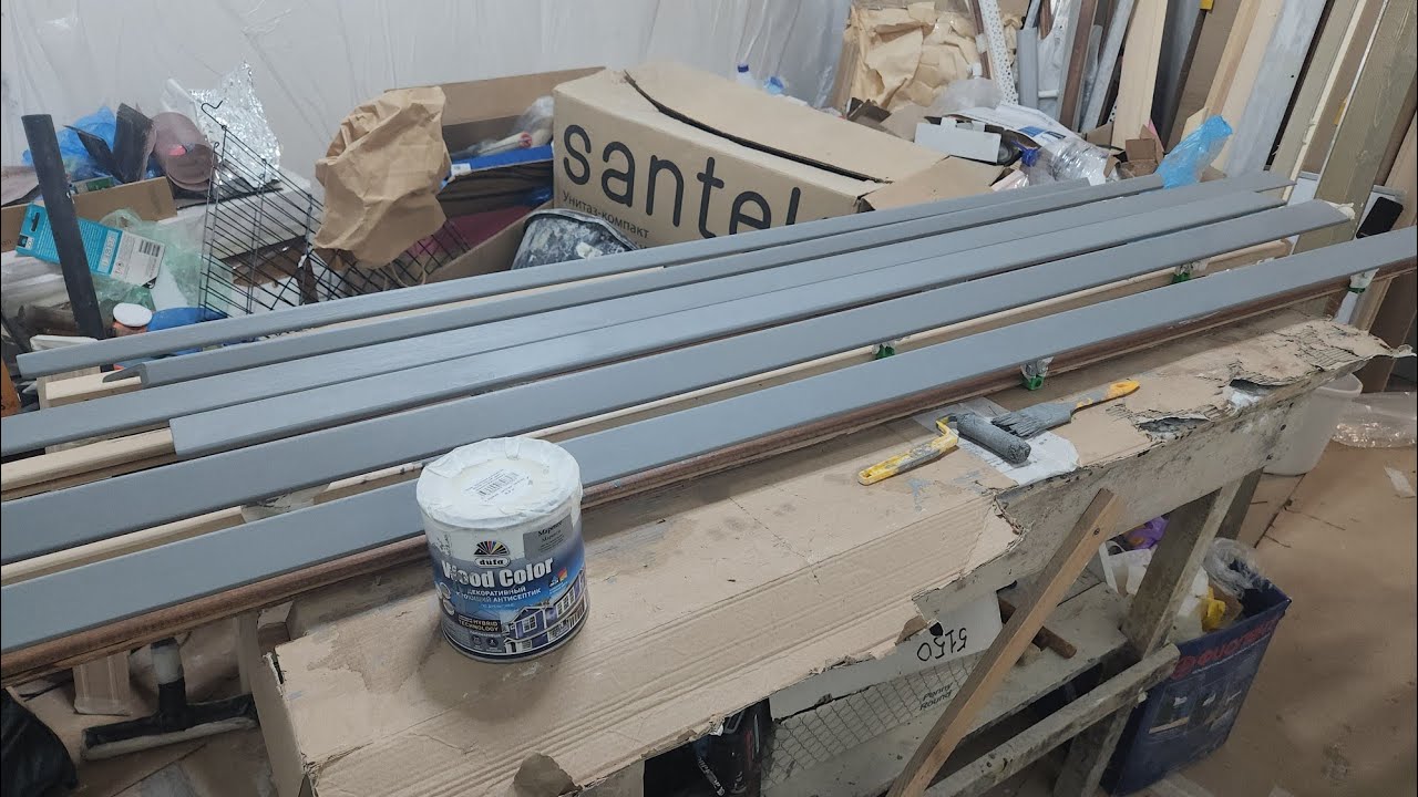 Покраска деревянных уголков откосов 🪵 🪟 🚪🖌🎨