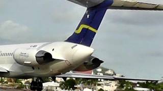 CRAZY JET BLAST at Princess Juliana Int'l Airport St Maarten (HD1080p)