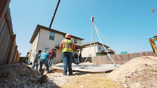 Fiberglass Pool Crane Drop Setting Time-lapse