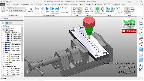 Autodesk Powermill Exercise - Drilling 2