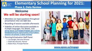 Online Community Information Session on Phase 2 Data Review