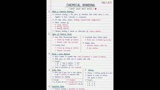 Chemical Bonding Short Notes for NEET &amp; JEE 2026  | Complete Revision Notes PDF