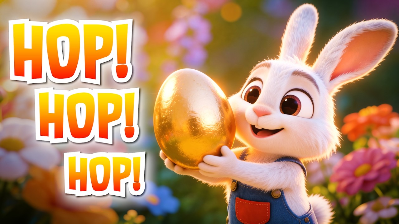 Hop, Hop, Hop! Easter Bunny Song for Kids | Sing Along & Find the Golden Egg