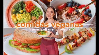 4 comidas ALTAS EN PROTEÍNA Y LIGERAS | deliciosas y veganas! 🌱 by Vegan Booty 13,225 views 2 years ago 10 minutes, 10 seconds