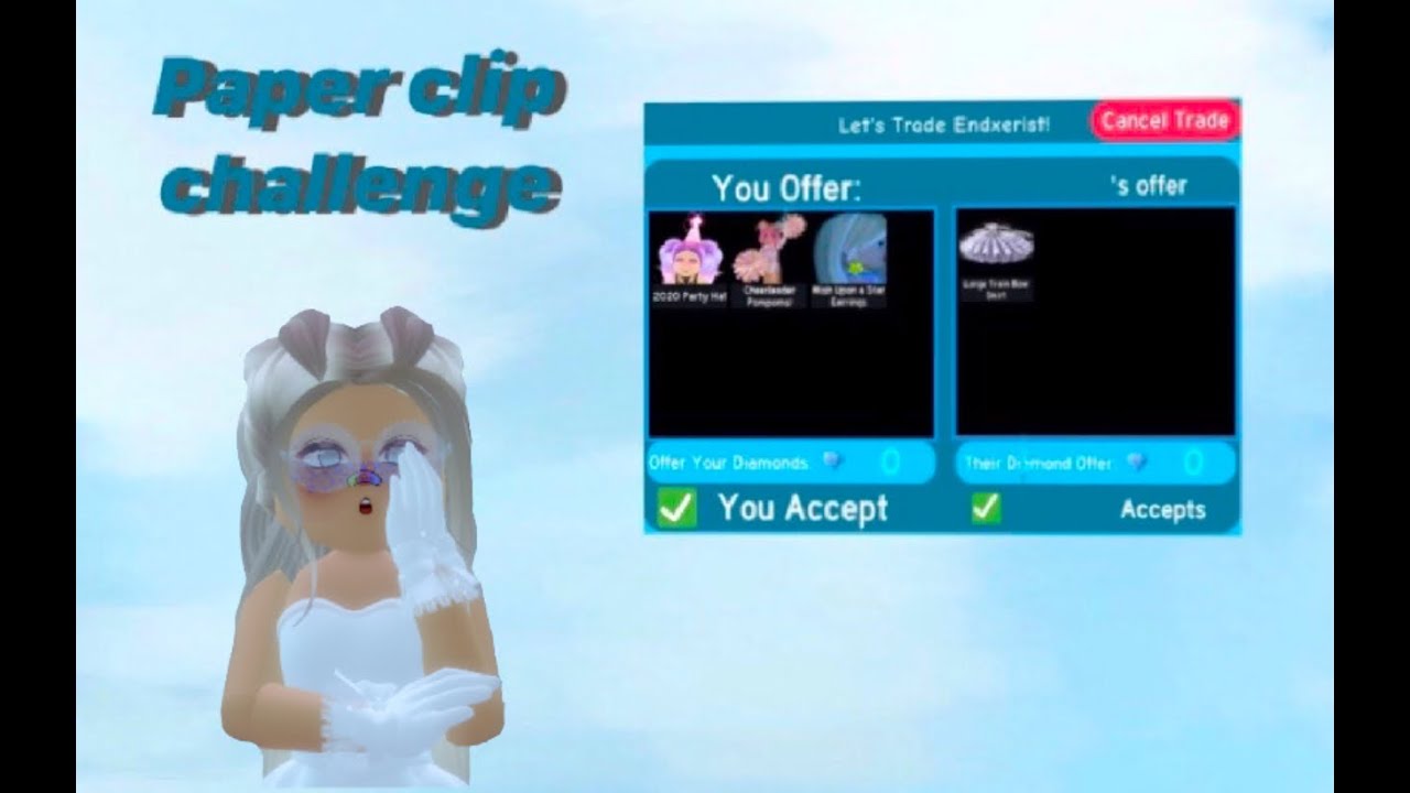 Paper clip trading challenge Pt.1 💕 📎 Roblox // royals high YouTube