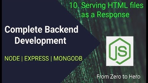 10. Sending HTML files as a response to a request using Nodejs server