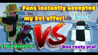 Fans instantly accepted my 2v1 offer!! | SSL ROBLOX | Super striker league roblox | ROBLOX