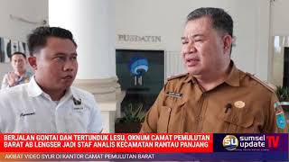 Berjalan Gontai dan Tertunduk Lesu, Oknum Camat Pemulutan Barat AB Ogan Ilir Lengser