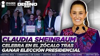 Thumbnail for Claudia Sheinbaum celebra en el Zócalo tras ganar elección presidencial | Destino 2024