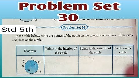 problem set 30 | class 5th mathematics lesson 7 Circles Maharashtra State Board