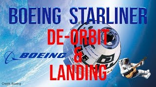 Boeing Starliner De-orbit & Landing