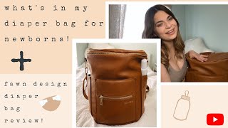 WHAT'S IN MY DIAPER BAG FOR NEWBORNS & FAWN DESIGN BAG REVIEW 2020 || CHELSEA NOVOA