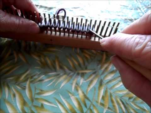 chain stitched provisional cast on for a Kiss loom