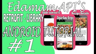 Android Retrofit tutorial food recipes app using MVVM|Edamam API #1