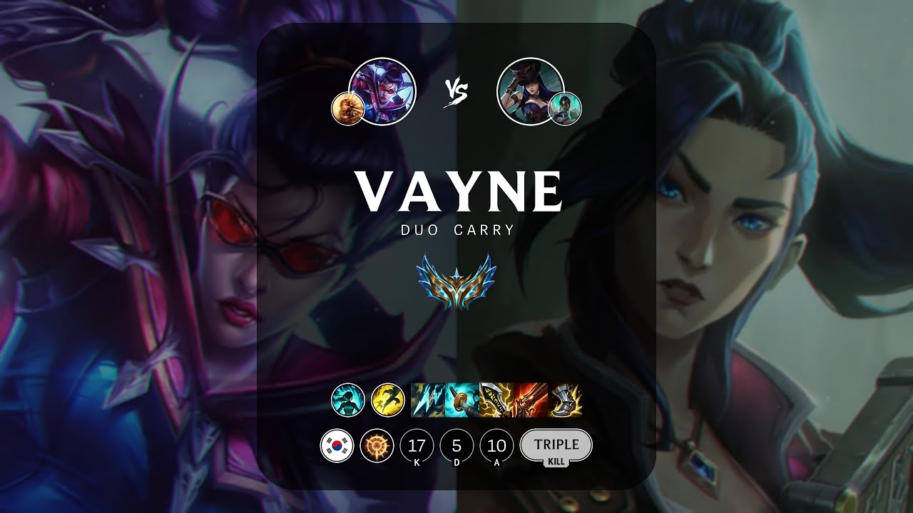 Vayne ADC vs Caitlyn - KR Challenger Patch 13.10