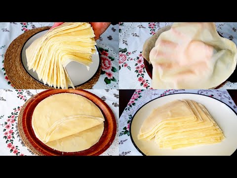 أنجح طريقة لتحضير عجينة الرقاقات الأصلي ة هش ة ومور قة و بكوب طحين حض روا كمية وفيرة لشهر رمضان 