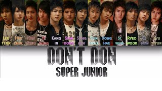 Super Junior (슈퍼주니어) - 돈 돈! Don't Don | Color Coded Lyrics [Romanized]
