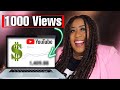 You Won&#39;t Believe How Much YouTube Pays You For 1000 Views in 2024