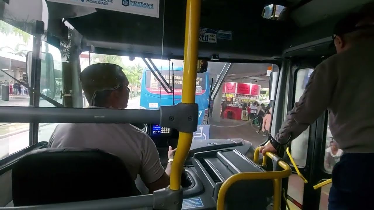 Do Estreito ao centro de Floripa no Emflotur - Mercedes-Benz OF-1519 BlueTec 5 [Engine Sound)]